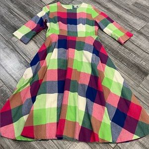 Colorful plaid dress